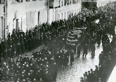 Demonstrations in St Petersburg, 1905 by Russian Photographer